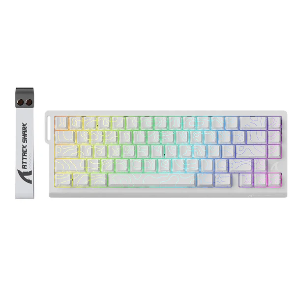 CLAVIER Magnétique Filaire Attack Shark X68 HE (blanc)