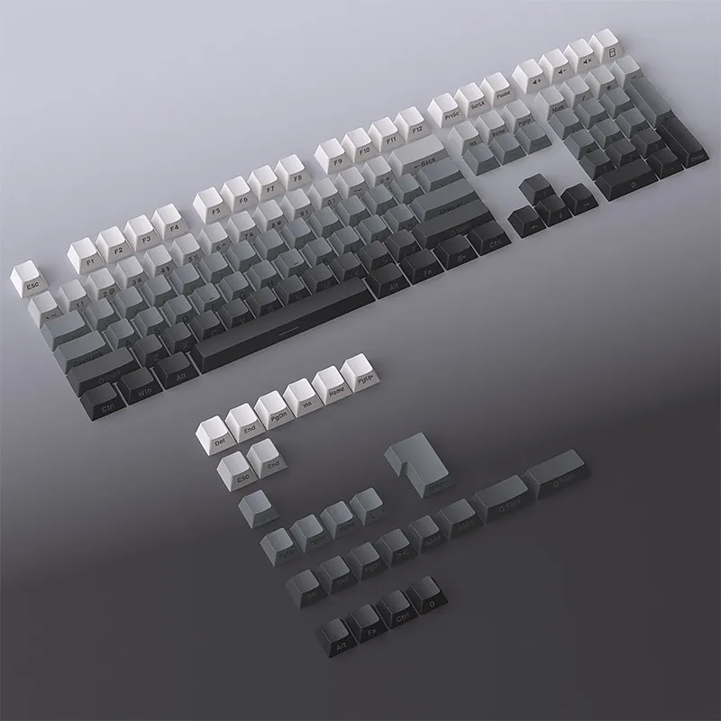 KEYCAP PBT - dégradé Aurore - profil latéral