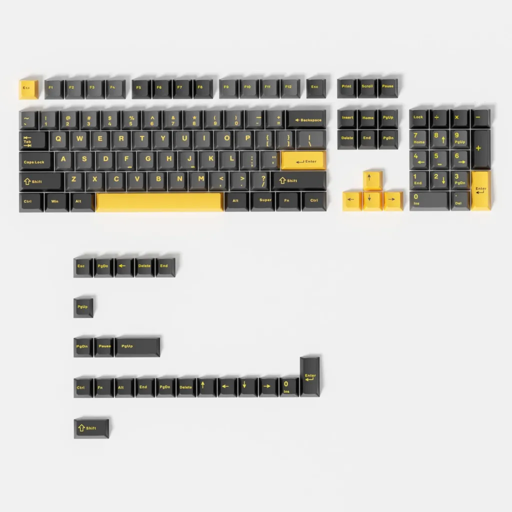 KEYCAP PBT - Midnight black - set 128 touches