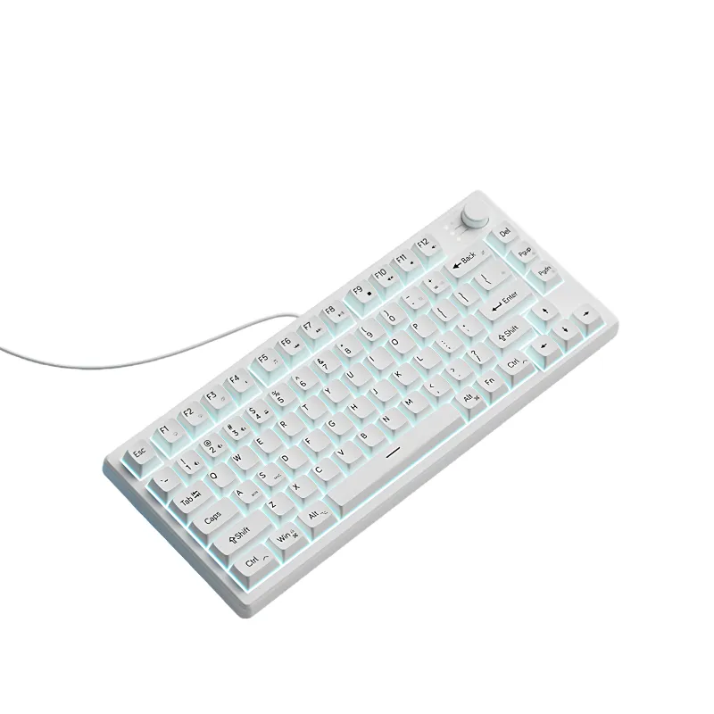 CLAVIER Membrane Filaire Mengzu Z75 (sensation mécanique) (blanc)