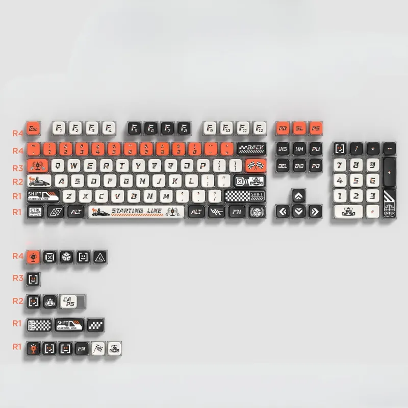 KEYCAP PBT - Initial D "Starting Line" - 4 faces transparentes - 122 touches