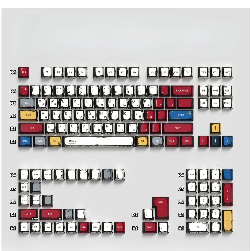 KEYCAP PBT - Gundam - 135 touches